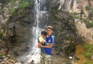 Abdel with baby