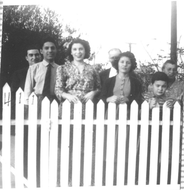 My grandfather (second from left) with relatives in the 1940s in East Los Angeles