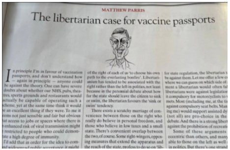 Vaccine Passports Are Just a Way for the Regime To Expand Its Power - LewRockwell