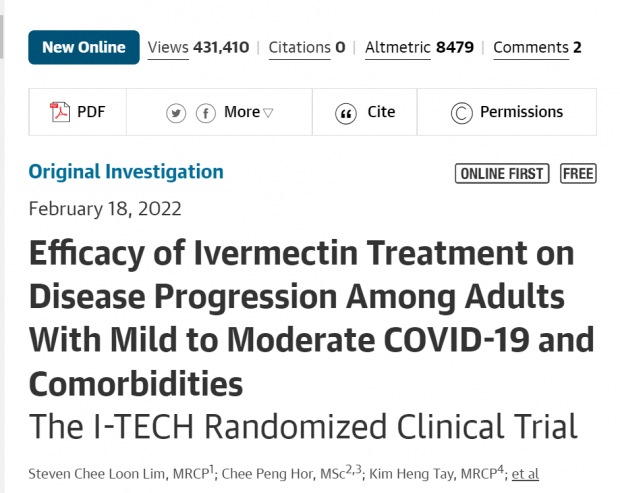 New JAMA Paper Shows Ivermectin Blows the Covid Vaccines Out of the Water - LewRockwell