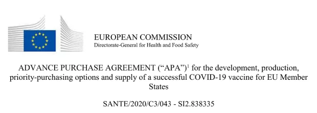 Critical EU-Pfizer Agreement Leaked - LewRockwell